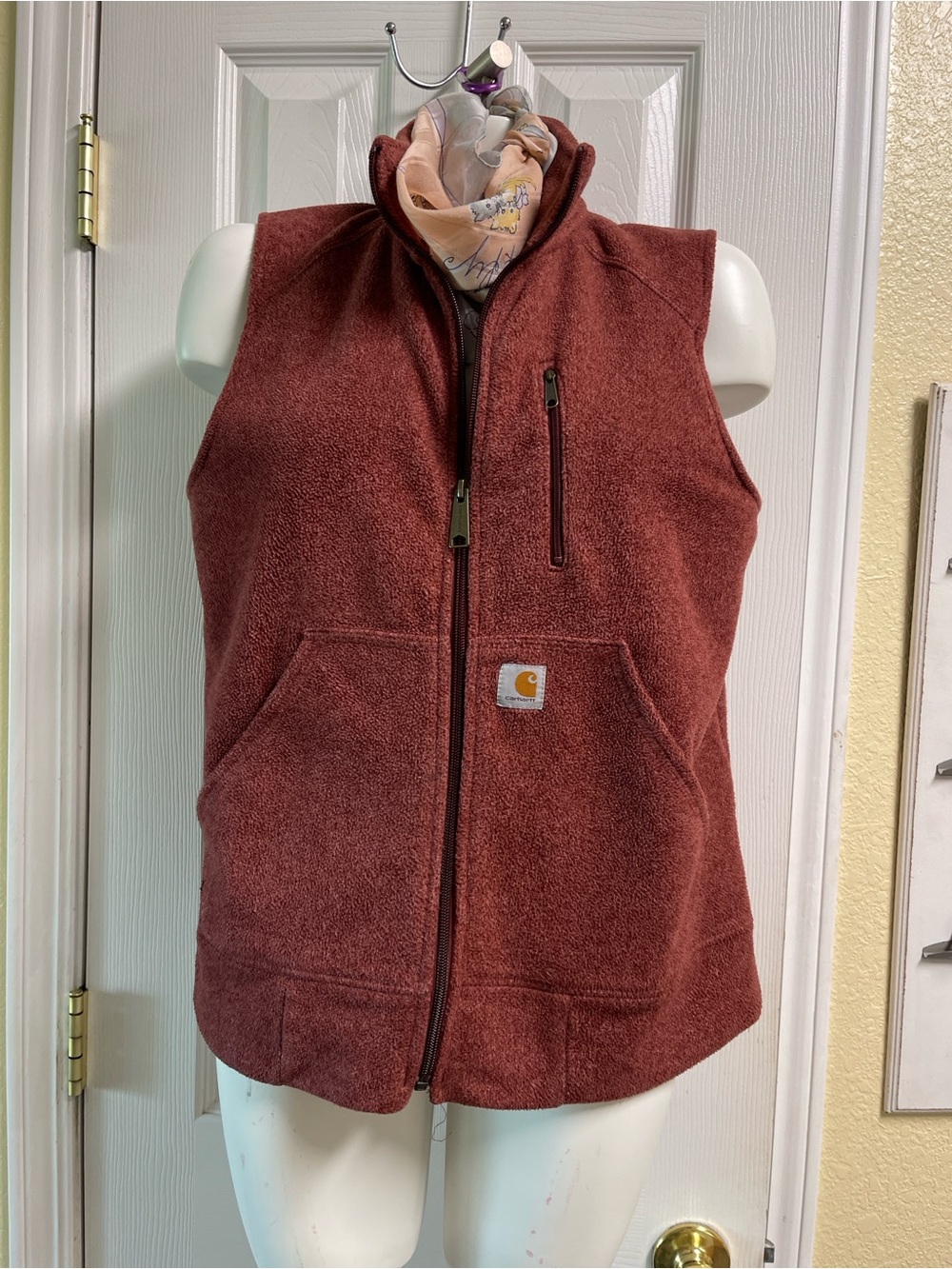 Carhartt Women's Rust Red Fleece Vest